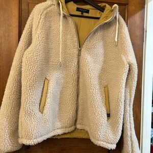 Men's Beige Sherpa Jacket